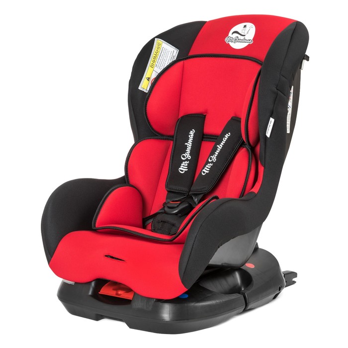 Автокресло Young Isofix, группа 0-1 (0-18) кг, цвет чёрный/красный