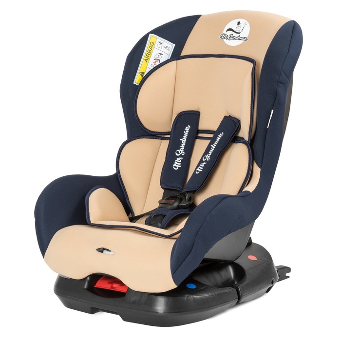 Автокресло Young Isofix, группа 0-1 (0-18) кг, цвет тёмно-синий/бежевый