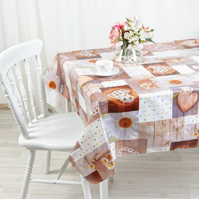 Клеенка столовая на нетканой основе (рулон 20 метров), ширина 137 см, толщина 0,07 мм