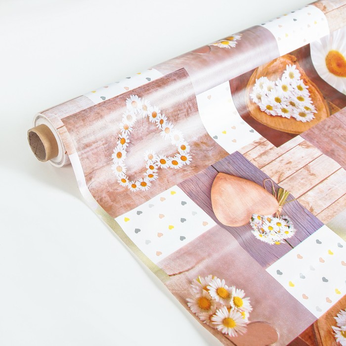 Клеенка столовая на нетканой основе (рулон 20 метров), ширина 137 см, толщина 0,07 мм