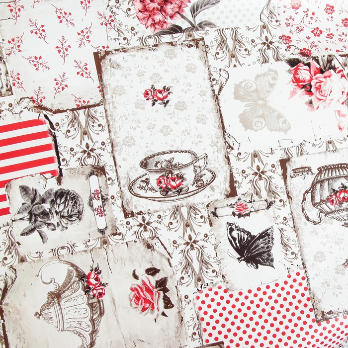 Клеенка столовая на нетканой основе (рулон 20 метров), ширина 137 см, толщина 0,07 мм