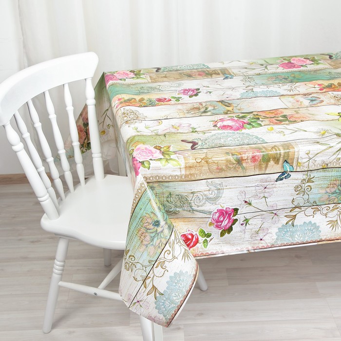 Клеенка столовая на нетканой основе (рулон 20 метров), ширина 137 см, толщина 0,07 мм