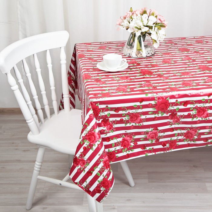 Клеенка столовая на нетканой основе (рулон 20 метров), ширина 137 см, толщина 0,07 мм