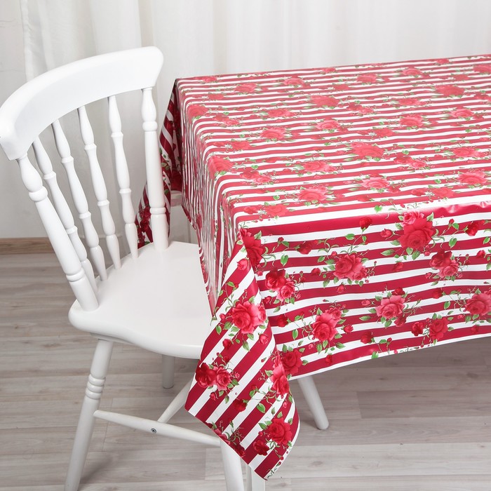 Клеенка столовая на нетканой основе (рулон 20 метров), ширина 137 см, толщина 0,07 мм