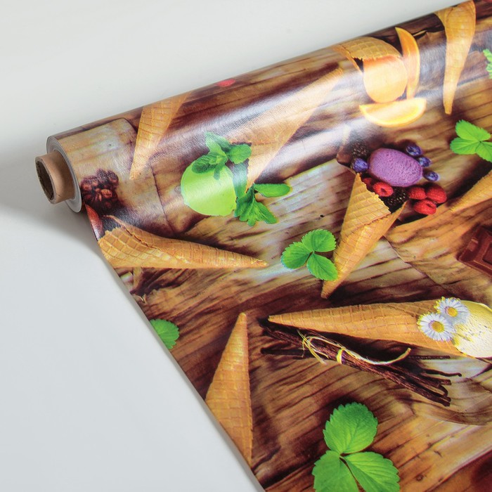 Клеенка столовая на нетканой основе (рулон 20 метров), ширина 137 см, толщина 0,07 мм