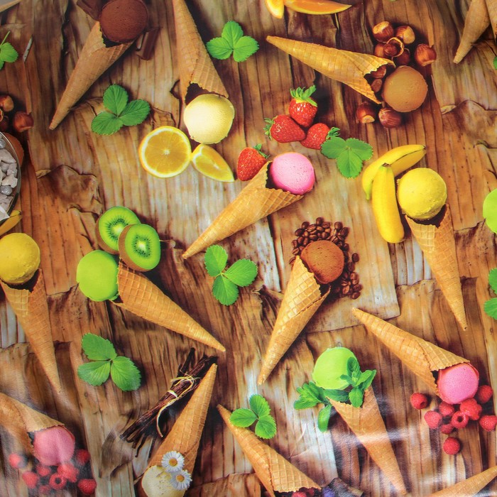 Клеенка столовая на нетканой основе (рулон 20 метров), ширина 137 см, толщина 0,07 мм