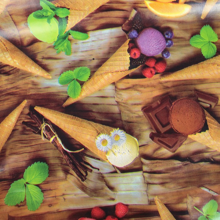 Клеенка столовая на нетканой основе (рулон 20 метров), ширина 137 см, толщина 0,07 мм