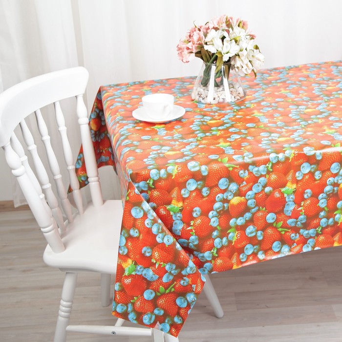 Клеенка столовая на нетканой основе (рулон 20 метров), ширина 137 см, толщина 0,07 мм