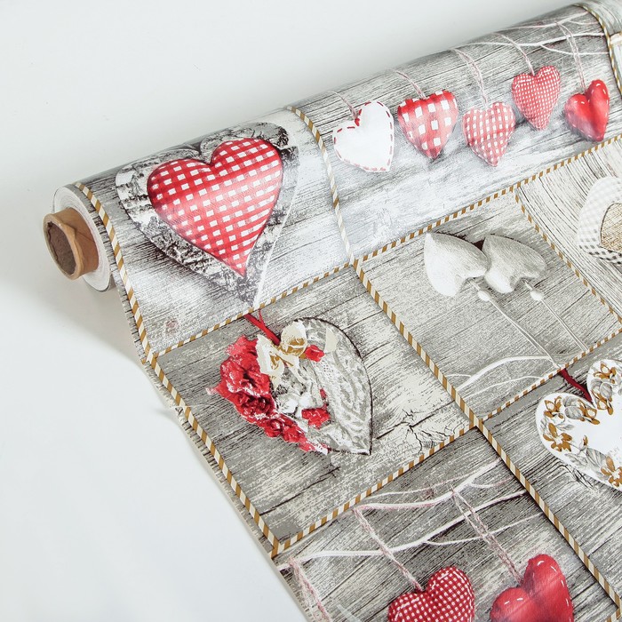 Клеенка столовая на нетканой основе (рулон 20 метров), ширина 137 см, толщина 0,07 мм