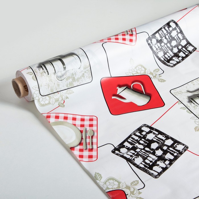 Клеенка столовая на нетканой основе (рулон 20 метров), ширина 137 см, толщина 0,07 мм