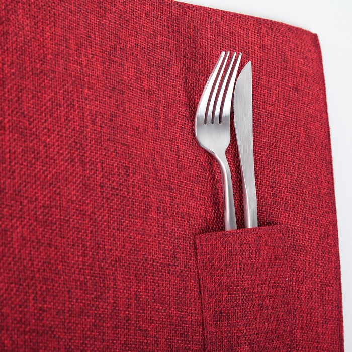 Салфетка кухонная "Кармашек" 44,5х29 см, цвет красный