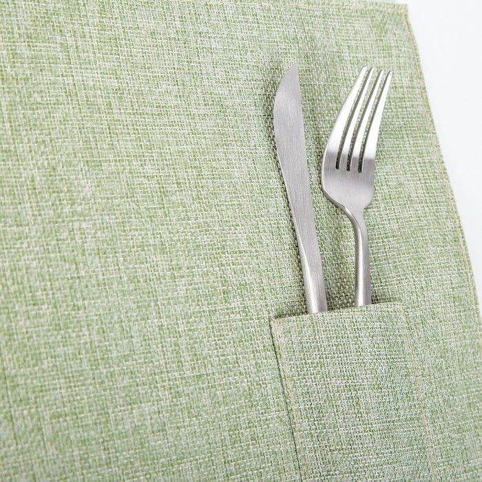 Салфетка кухонная "Кармашек" 44,5х29 см, цвет зелёный