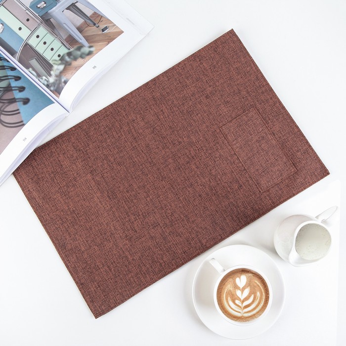 Салфетка кухонная "Кармашек" 44,5х29 см, цвет коричневый