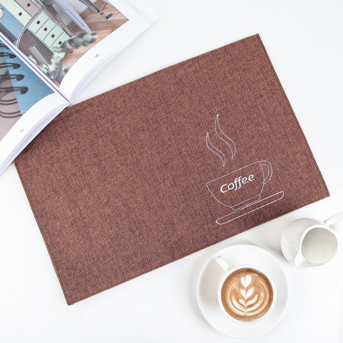 Салфетка кухонная 45х30 см "Кофейная", цвет коричневый