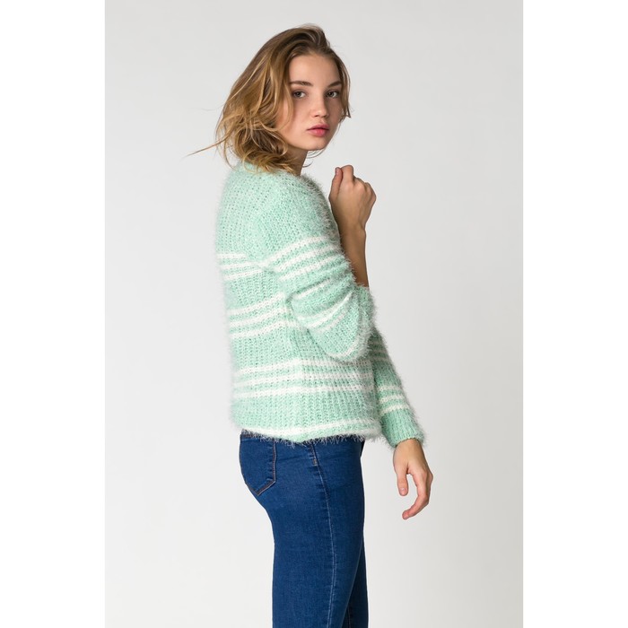 Джемпер травка тонкая полоска, цв. мятный р.44-46,
