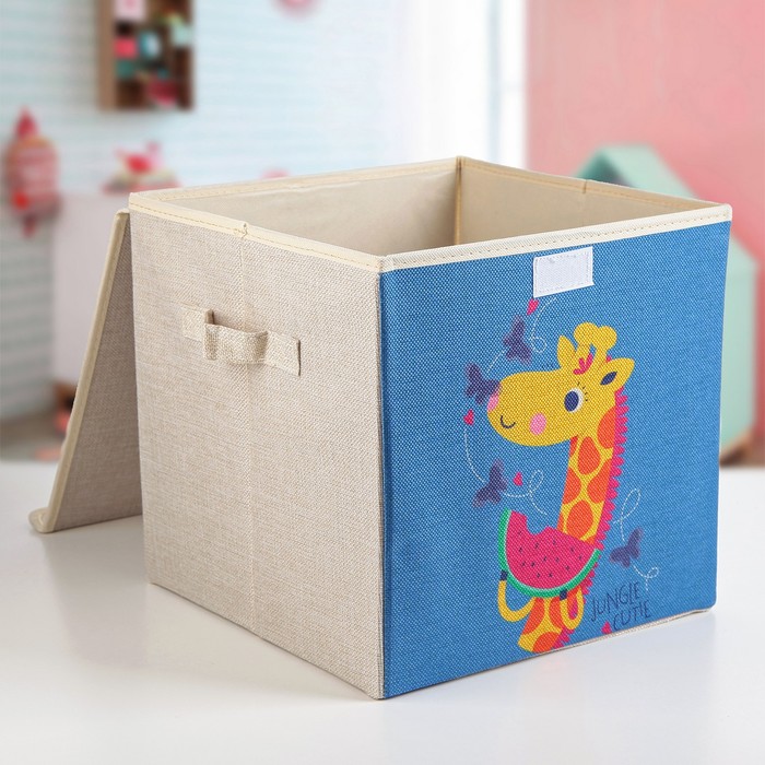 Короб для хранения 30х30х28,5 см "Жираф и арбуз"