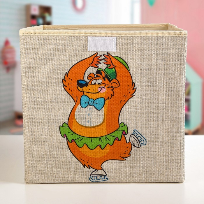Короб для хранения 30х30х28,5 см "Мишка фигурист"