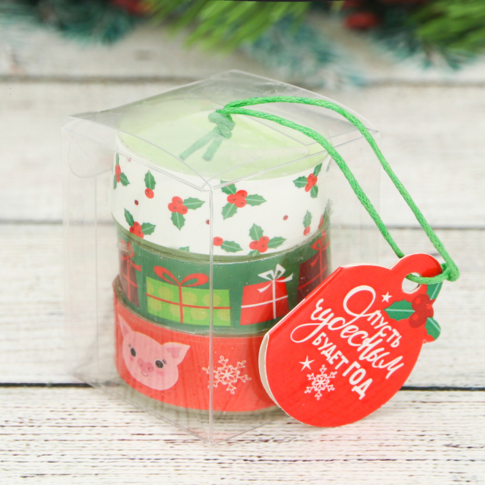 Набор чайных арома-свечей "Чудесного Нового Года!", 3 шт.