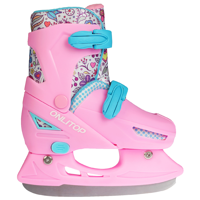 Коньки ледовые для фитнеса 223E с роликовой платформой, PVC колеса, размер 27-30