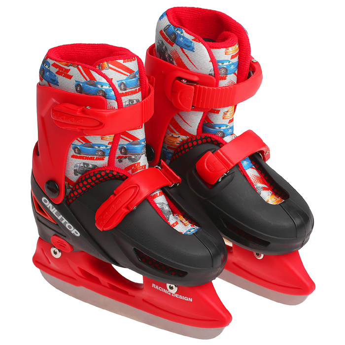 Коньки ледовые для фитнеса 223F с роликовой платформой, PVC колеса, размер 35-38