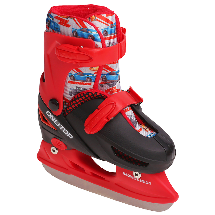 Коньки ледовые для фитнеса 223F с роликовой платформой, PVC колеса, размер 35-38