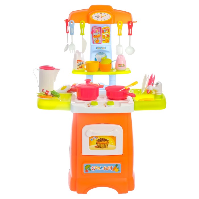 Игровой модуль «Кухня Апельсин» с тележкой