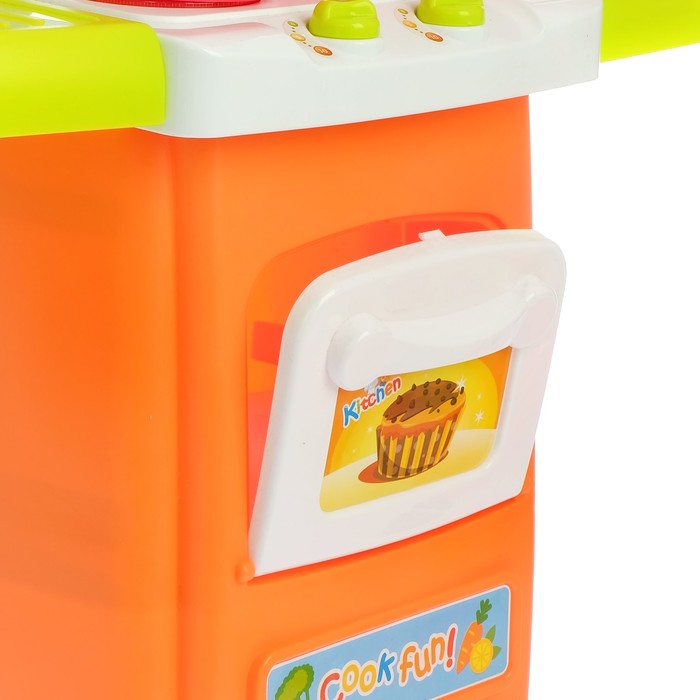 Игровой модуль «Кухня Апельсин» с тележкой