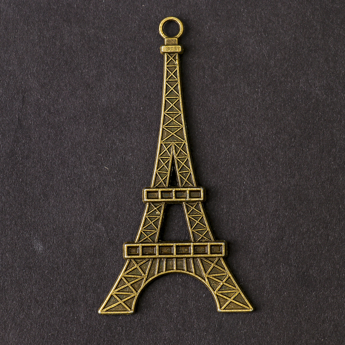 Декор для творчества металл "Эйфелева башня" под латунь 7х3,5 см