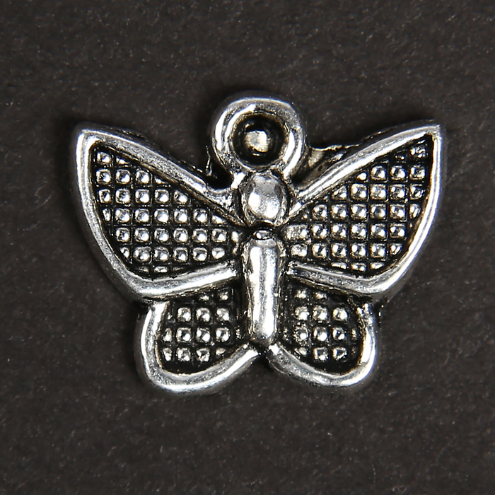 Декор металл для творчества "Бабочка мини" серебро (А0084) 1,1х1,3 см