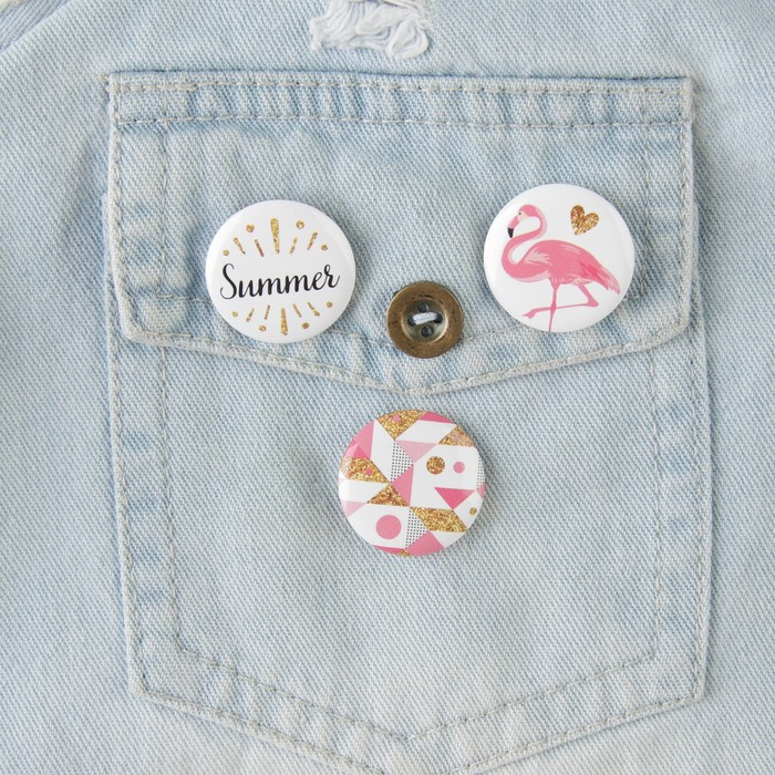 Значки закатные - мини "Счастья в каждом дне", 9 х 11,5 см