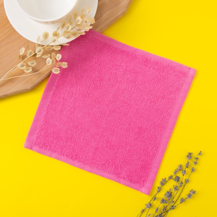 Набор полотенец махровых Spany "Осибори" 6 шт, 22х22 см, цвет розовый