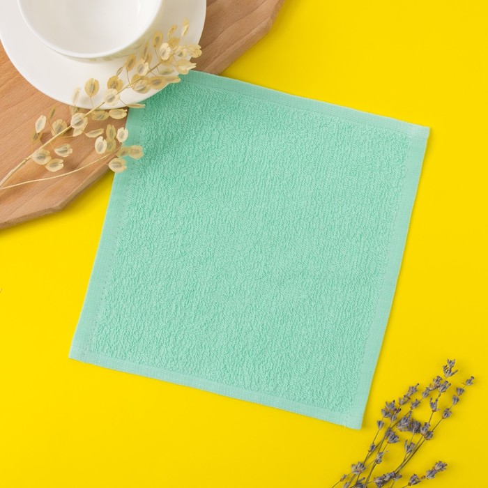 Набор полотенец махровых Spany "Осибори" 6 шт, 22х22 см, цвет мятный