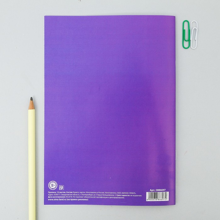 Прописи для взрослых "Для сильной и независимой"