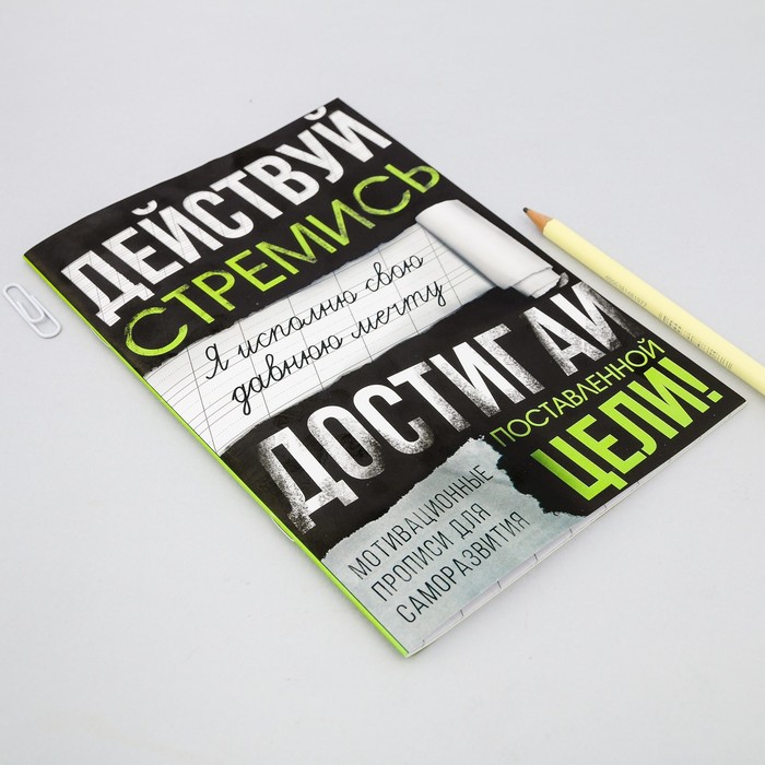 Прописи для взрослых "Достигай поставленной цели"