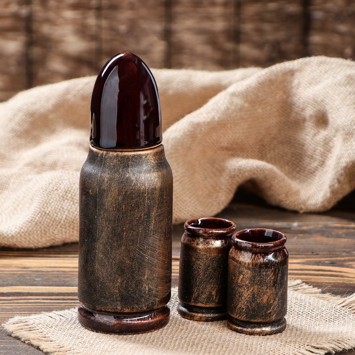 Штоф с рюмками "Пуля", 0,28 л, 0,07 л