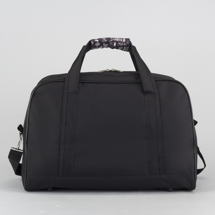 Сумка дорожная «Город», 1 отдел на молнии, наружный карман, цвет чёрный