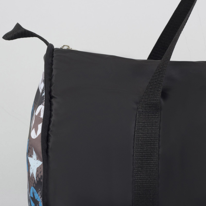 Сумка спортивная складная «Звёзды», отдел на молнии, цвет чёрный