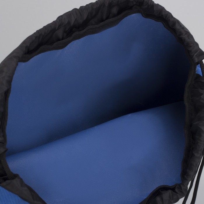 Сумка-мешок для обуви, наружный карман на молнии, цвет васильковый/жёлтый