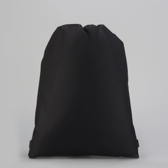 Сумка-мешок для обуви «Ромбы», наружный карман на молнии, цвет чёрный/салатовый