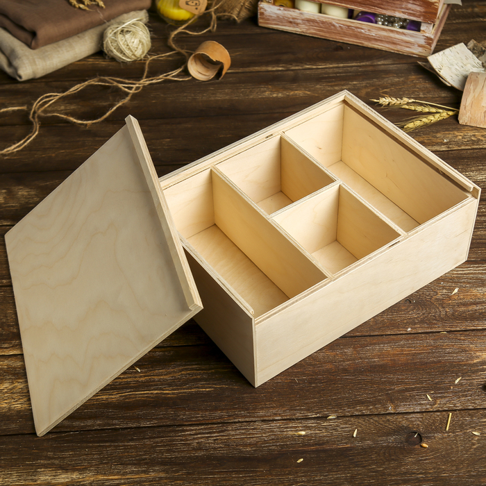 Шкатулка для декора "Благодарность" из фанеры 30х22,5х11 см