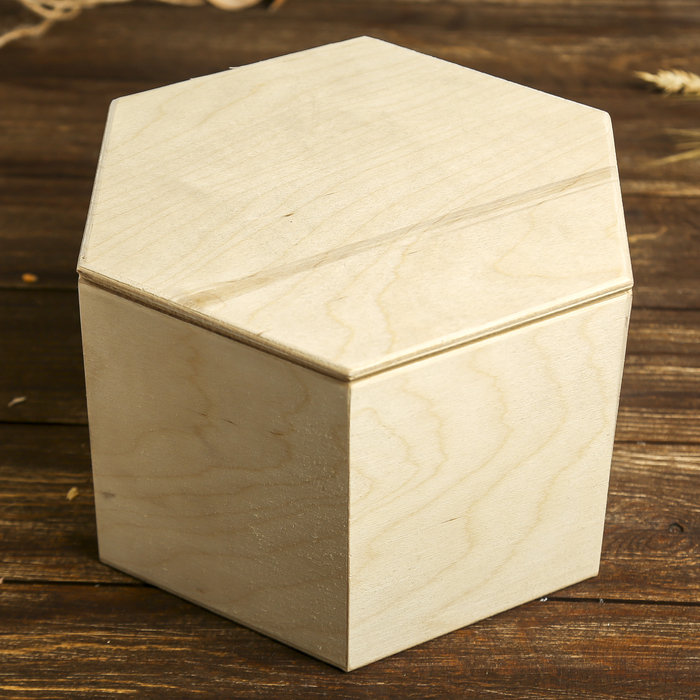 Шкатулка для декора "Аквамарин" из фанеры 23,5х20,5х15 см