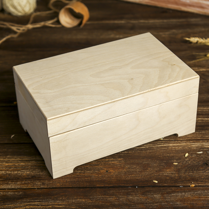 Шкатулка чайная для декора "Шри-ланка" из фанеры 23,5х15х10,5