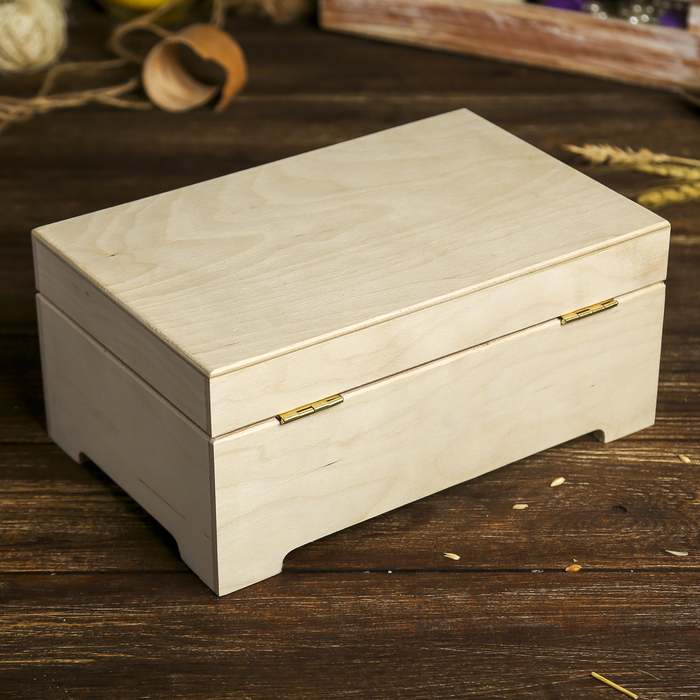 Шкатулка чайная для декора "Шри-ланка" из фанеры 23,5х15х10,5