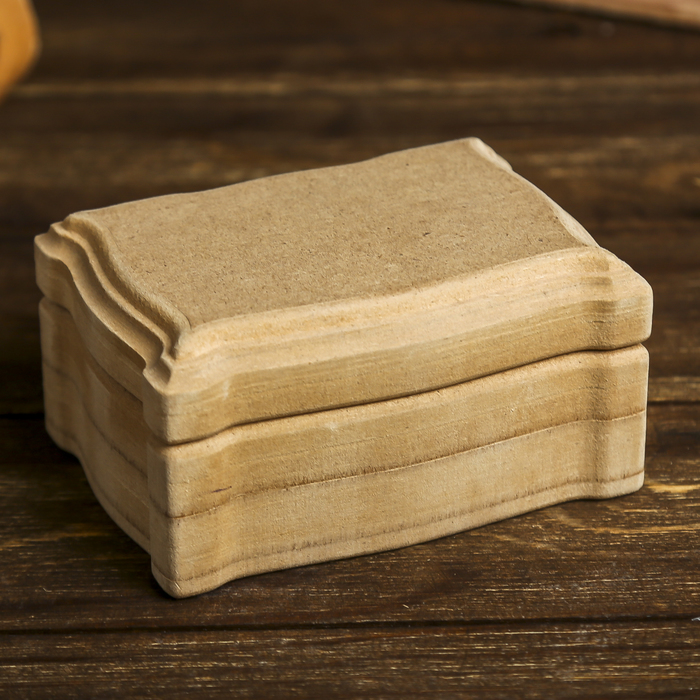 Шкатулка фигурная для декора "Опал" из МДФ 12х8,5х6 см