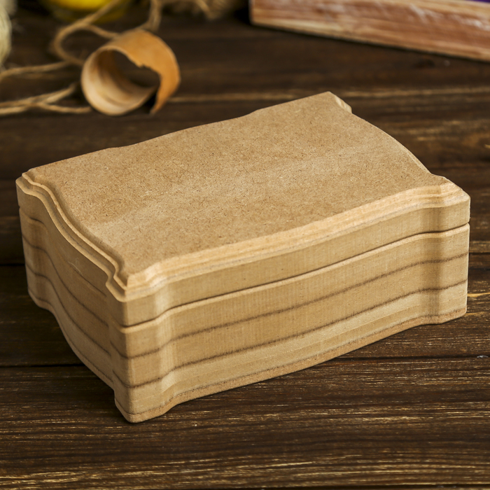 Шкатулка фигурная для декора "Опал" из МДФ 19х14х7,6 см