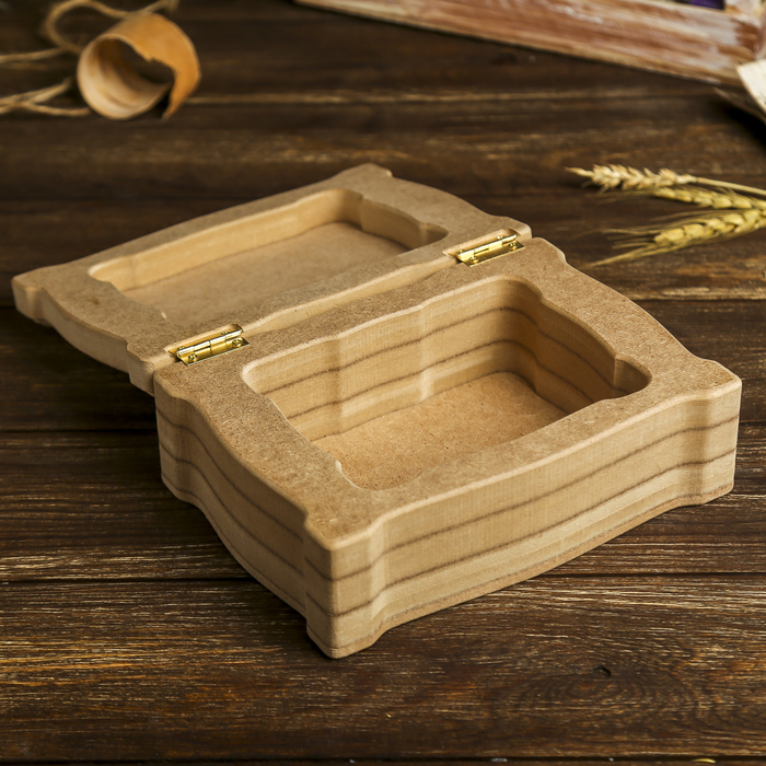 Шкатулка фигурная для декора "Опал" из МДФ 19х14х7,6 см