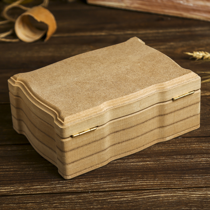 Шкатулка фигурная для декора "Опал" из МДФ 19х14х7,6 см