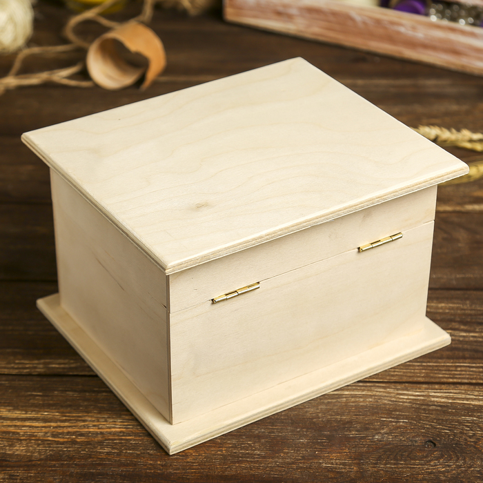 Шкатулка для декора "Гранит" из фанеры 20х17х12,5 см