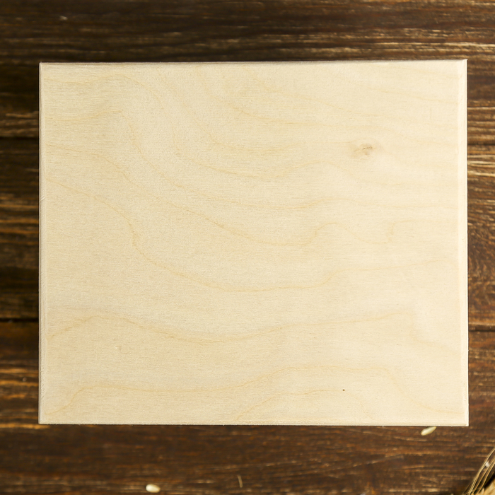 Шкатулка для декора "Гранит" из фанеры 20х17х12,5 см