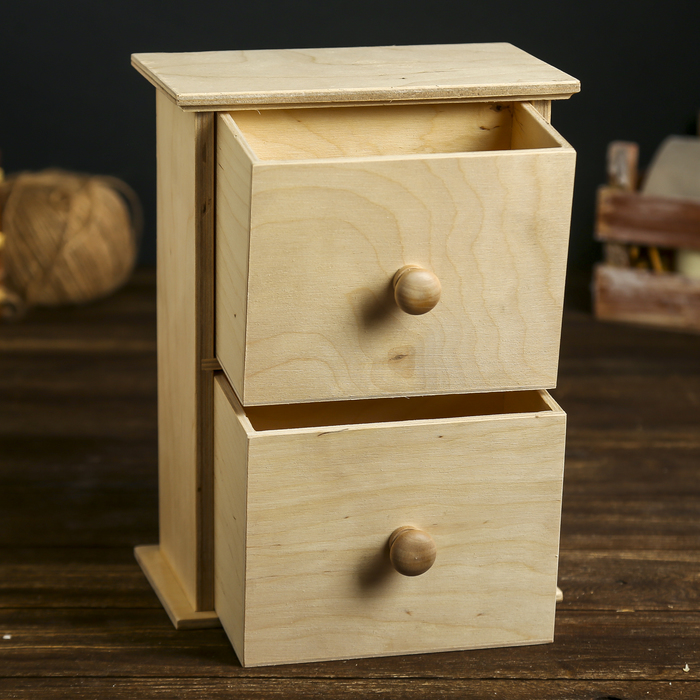 Мини-комод для декора "Великолепие" из фанеры 27х20х12 см